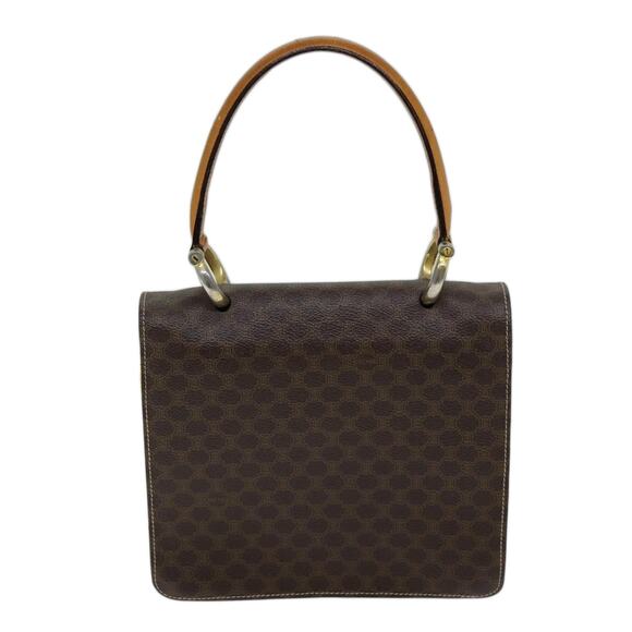 CELINE Macadam Canvas Hand Bag Pvc Brown - Picture 3 of 12